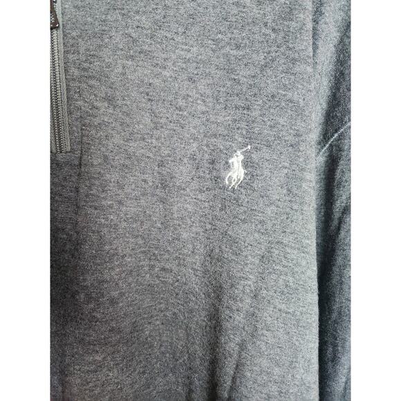 Polo Ralph Lauren Mens quarter zip pullover sz XXL gray soft stretch preppy - Picture 2 of 8